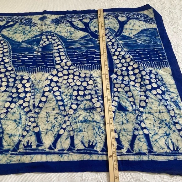 African wax print handmade batik fabric wall hangings lot of 3 - 33” x 45” - Picture 12 of 14